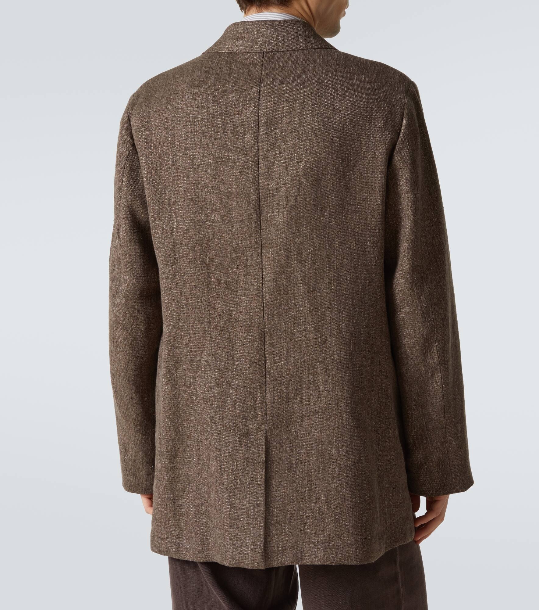 Sharp DB linen and cotton blazer - 4