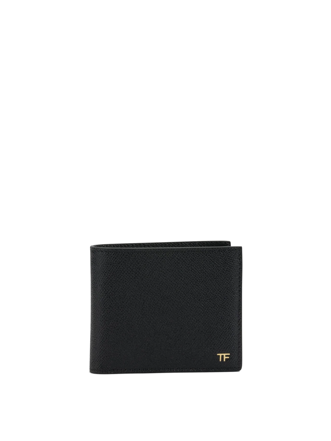Small Grain Leather Bifold Wallet Wallets & Card Holders Black - 1