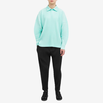 ISSEY MIYAKE Homme Plissé Issey Miyake Pleated Long Sleeve Polo outlook