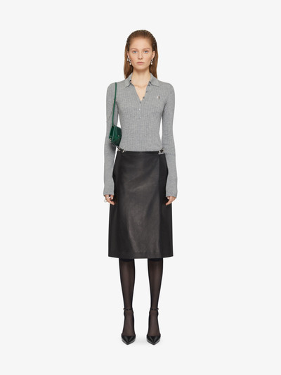 Givenchy VOYOU WRAP SKIRT IN LEATHER outlook