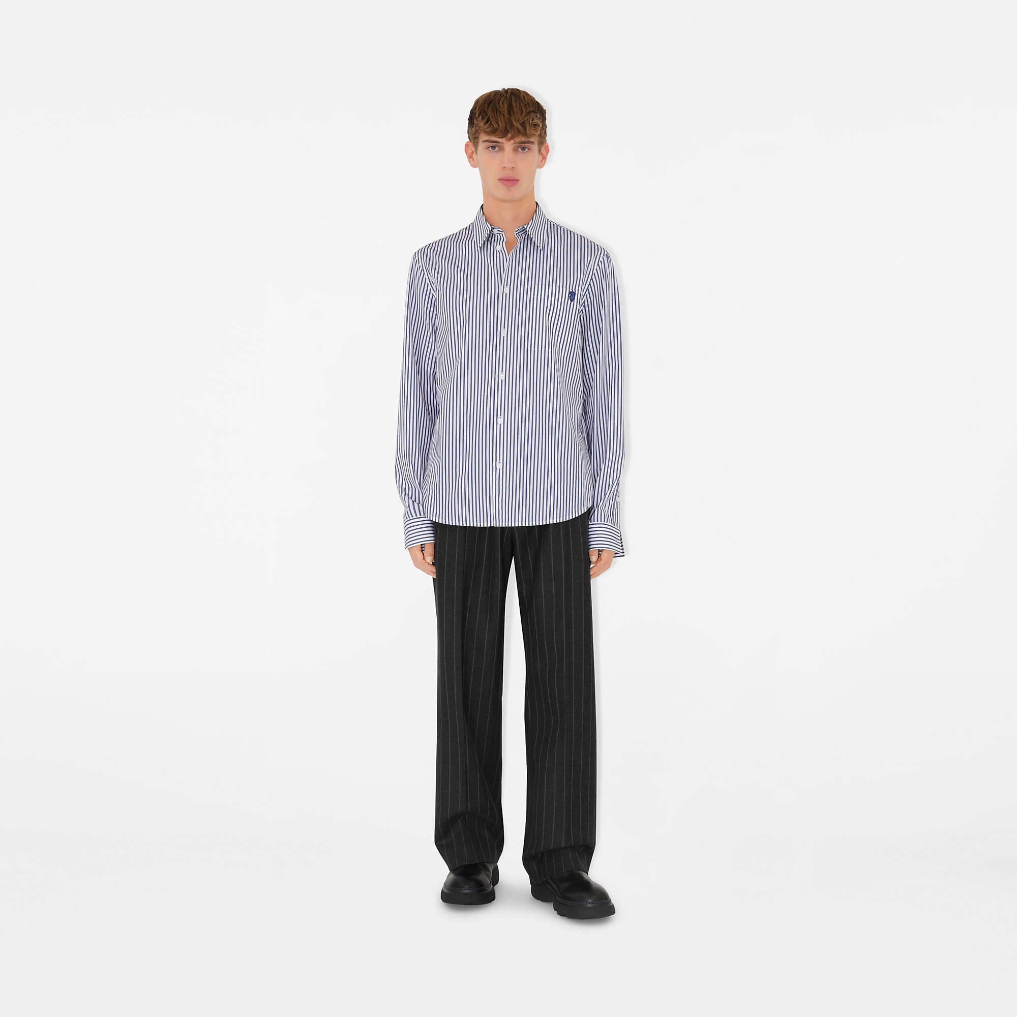 Relaxed Fit Striped Cotton Shirt - 2