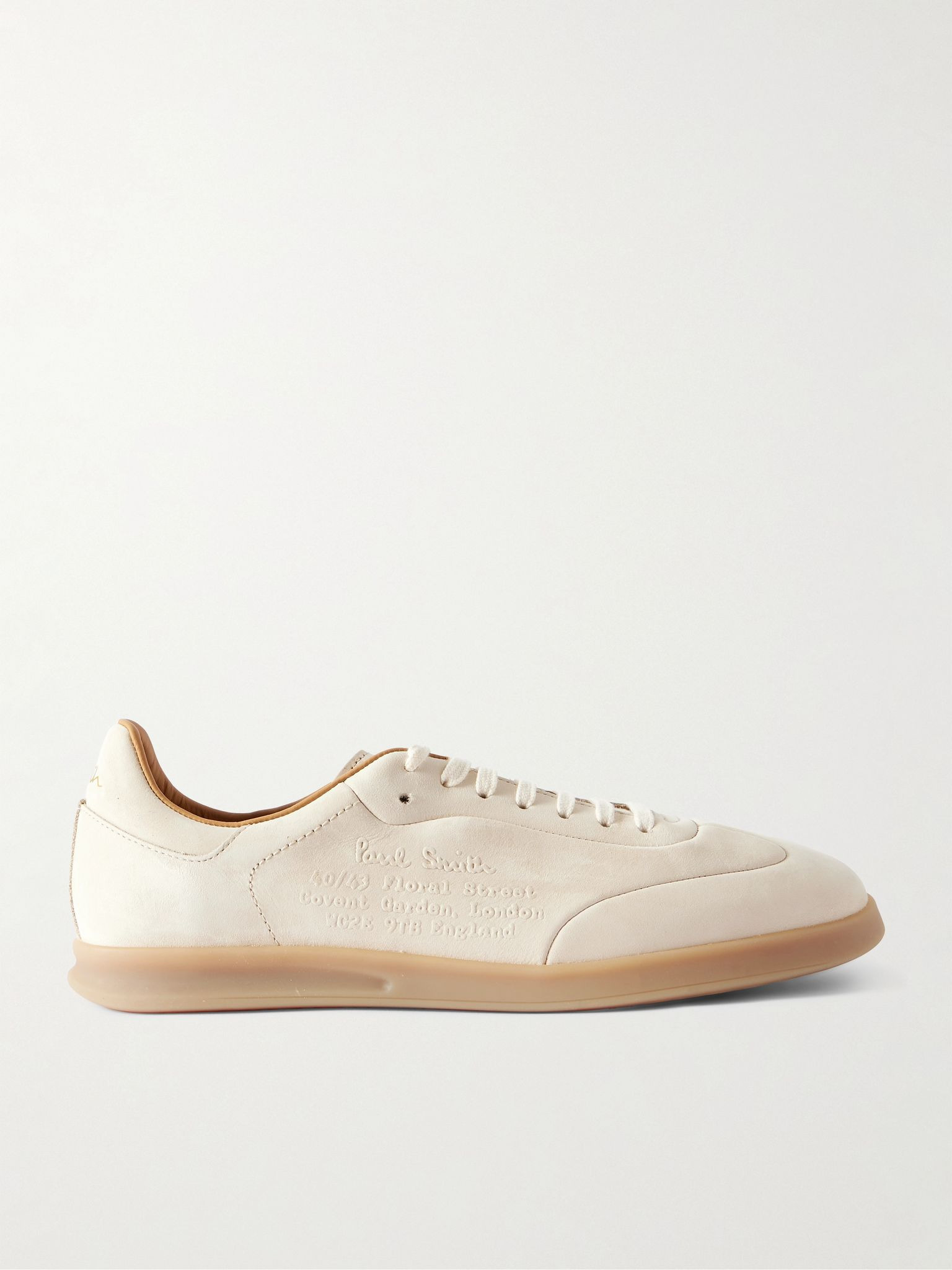 Bailey Logo-Embossed Nubuck Sneakers Cream - 1