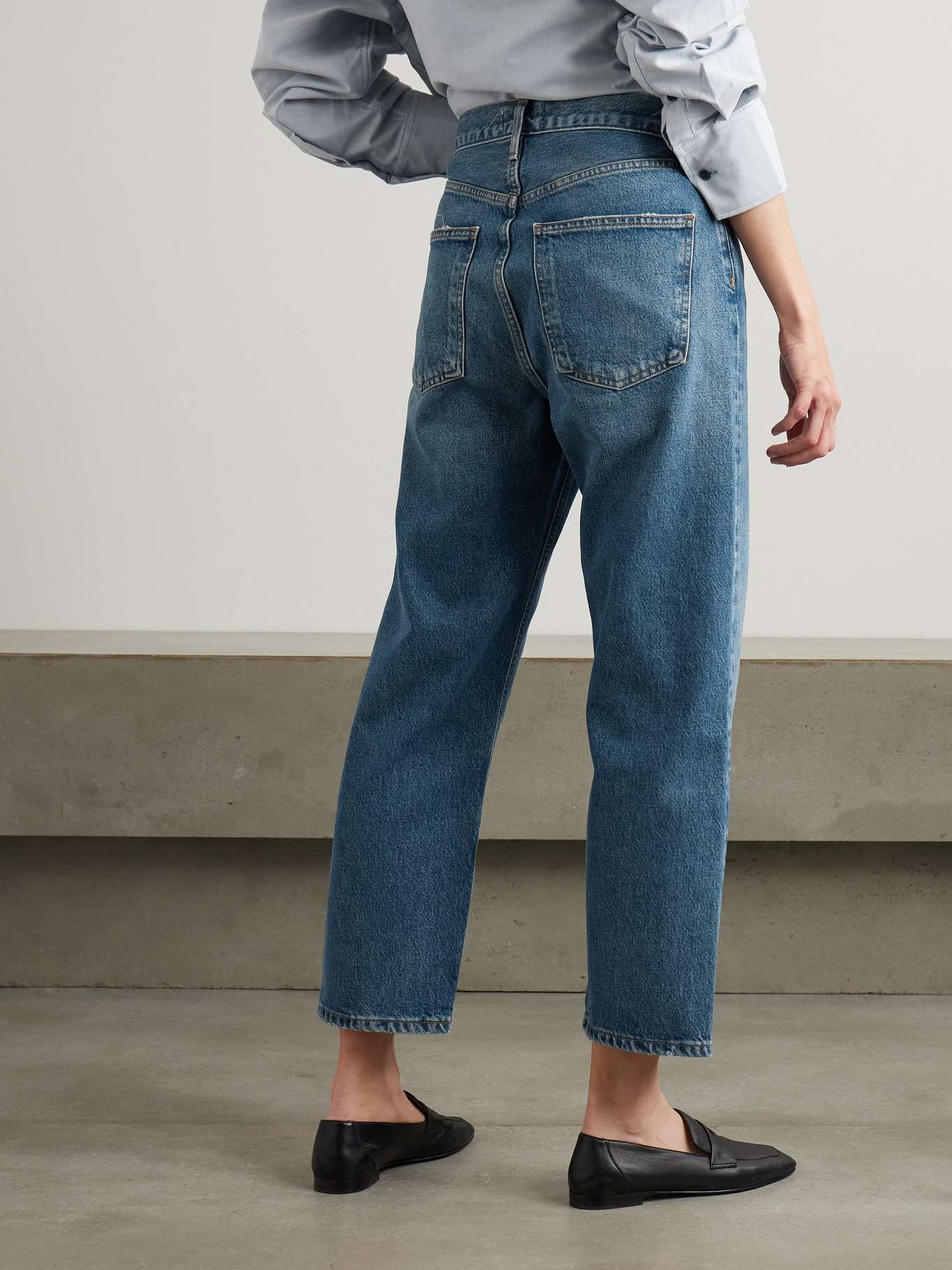 '90s Crop mid-rise straight-leg jeans Mid denim - 4
