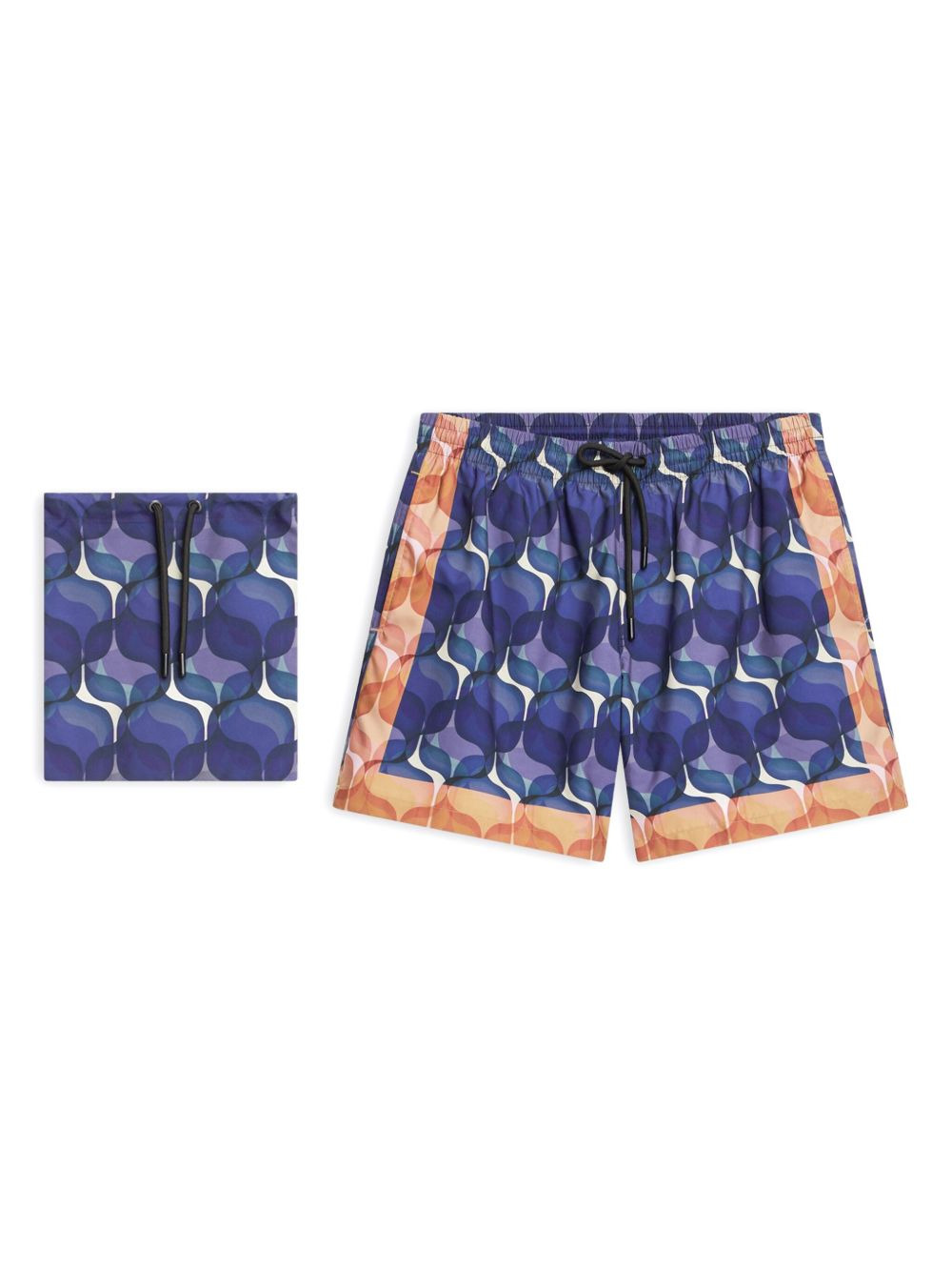 geometric-print swim shorts - 2