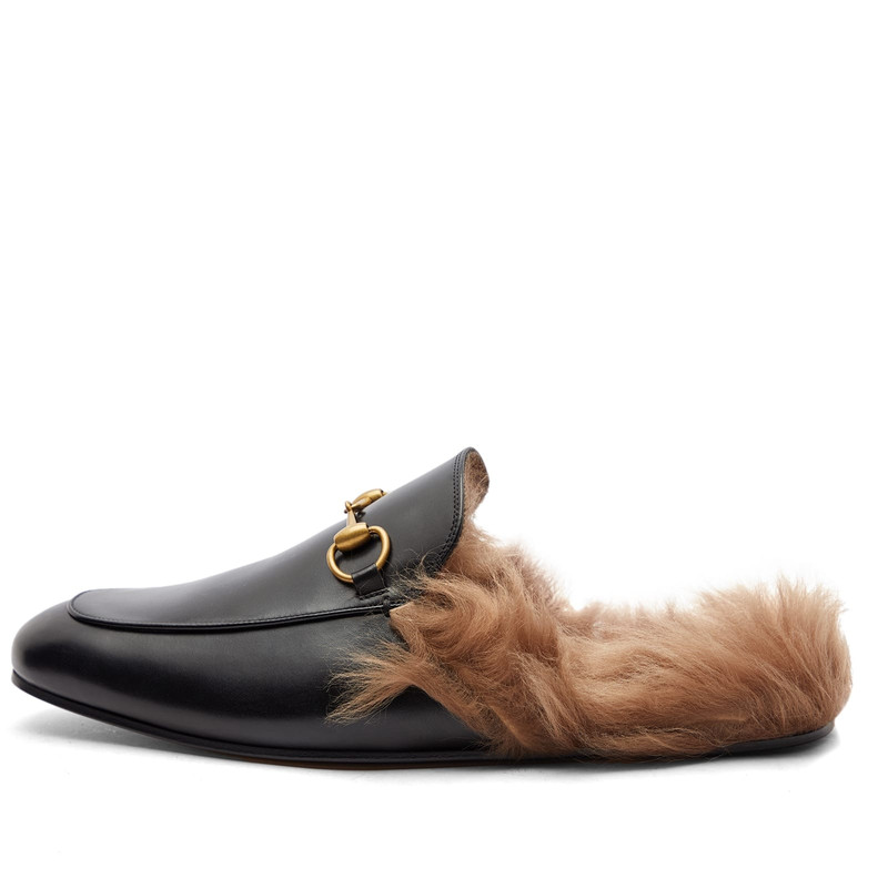 GUCCI Gucci Princetown Fur Lined Mule outlook