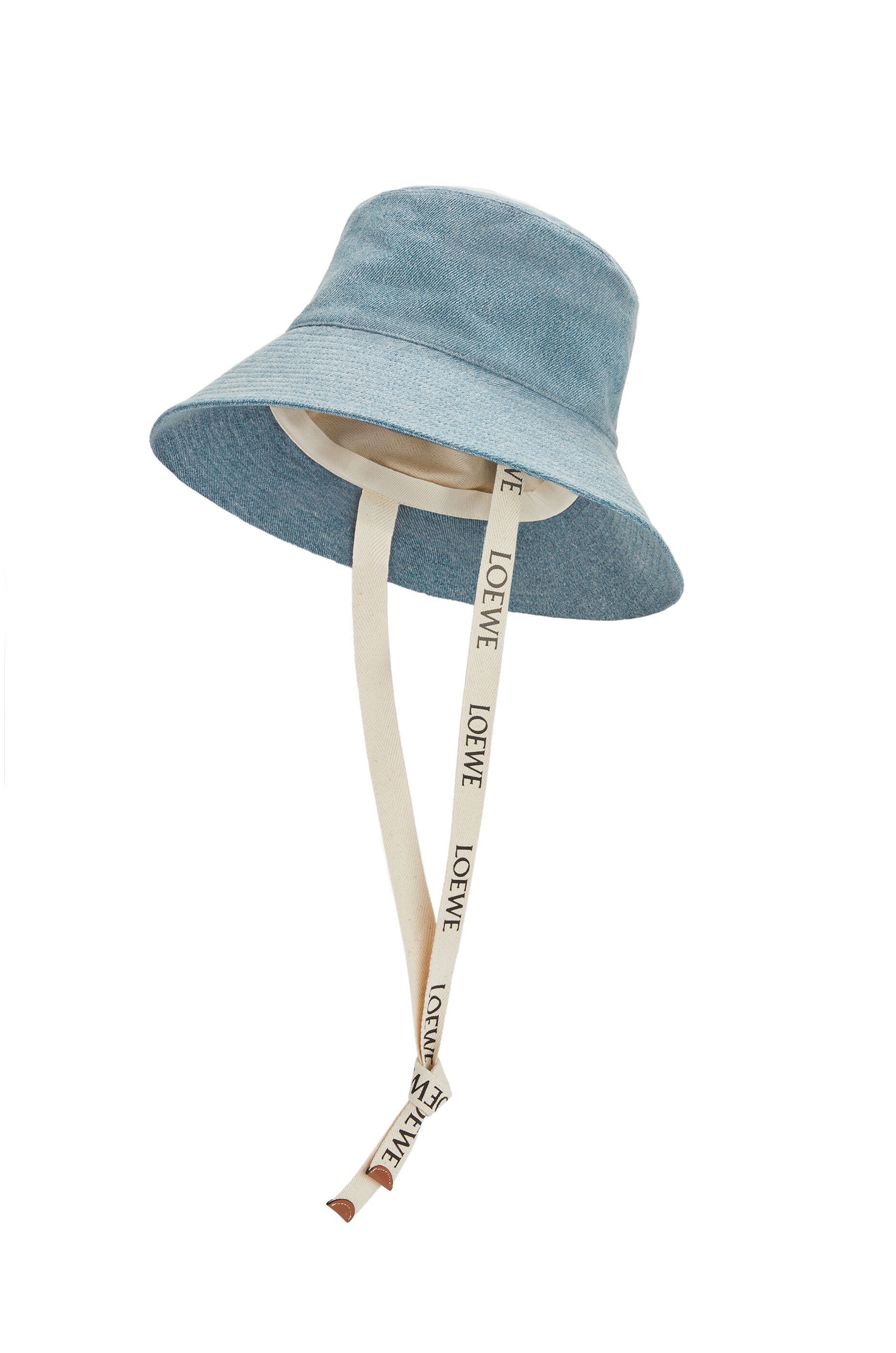 Fisherman hat in denim and calfskin - 3