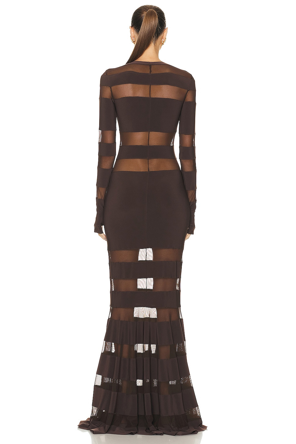 Spliced Dress Fishtail Gown - 3