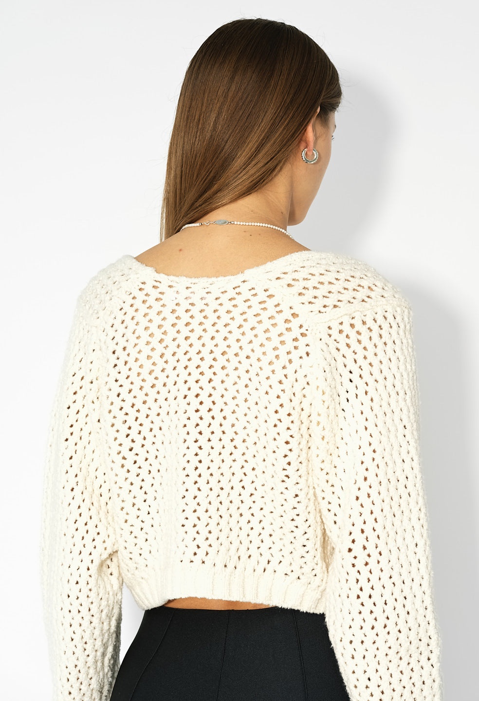 FOAM BOUCLE CROPPED SWEATER - 7