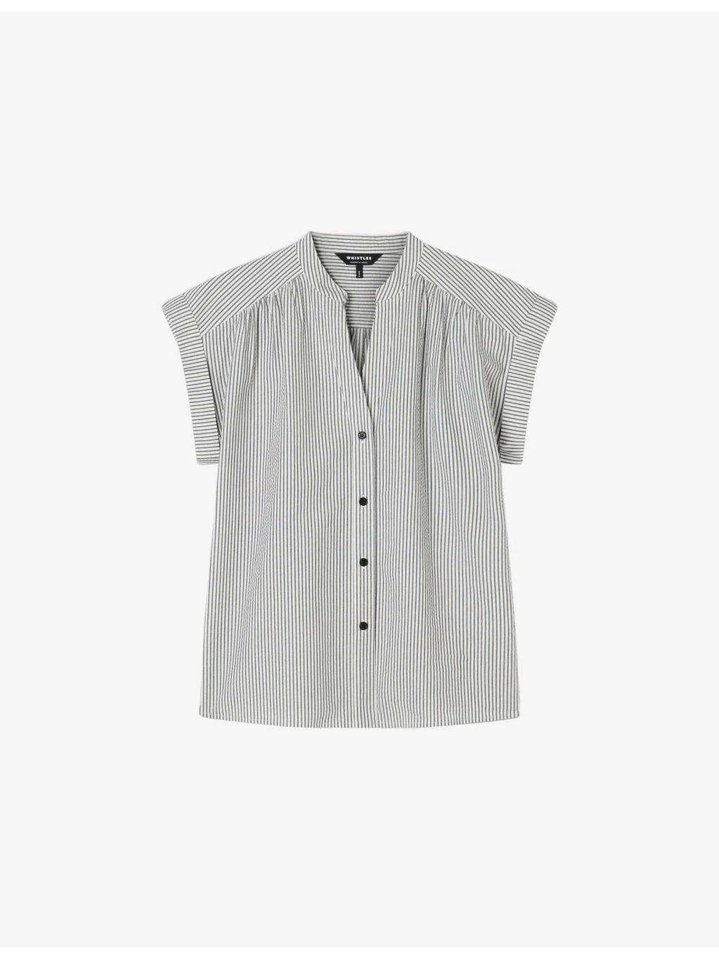 Sleeveless Striped Cotton Top - 1