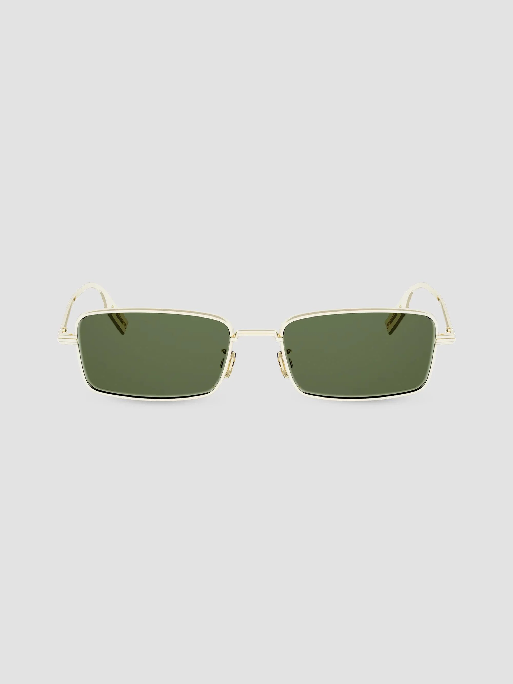 Men's Dior BlackSuit S21U 57MM Rectangular Sunglasses - Gold Green - 1