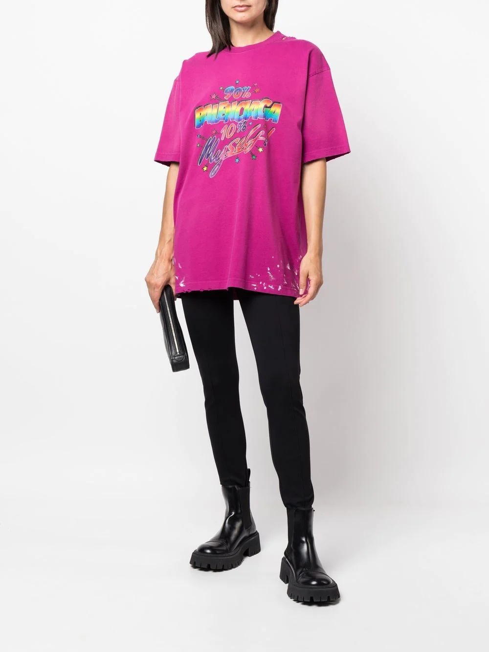 Large-Fit logo-print T-shirt - 3