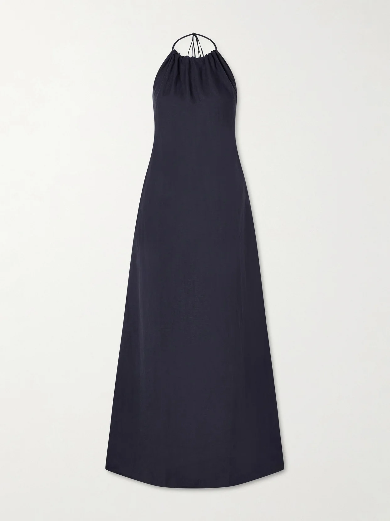 Lelia Open-back Linen-voile Halterneck Maxi Dress - 1