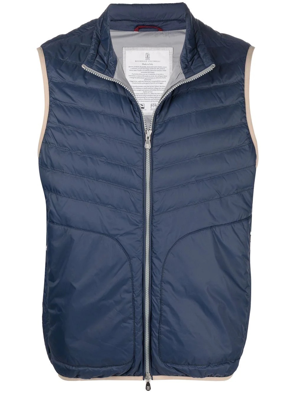 quilted-finish down gilet - 1