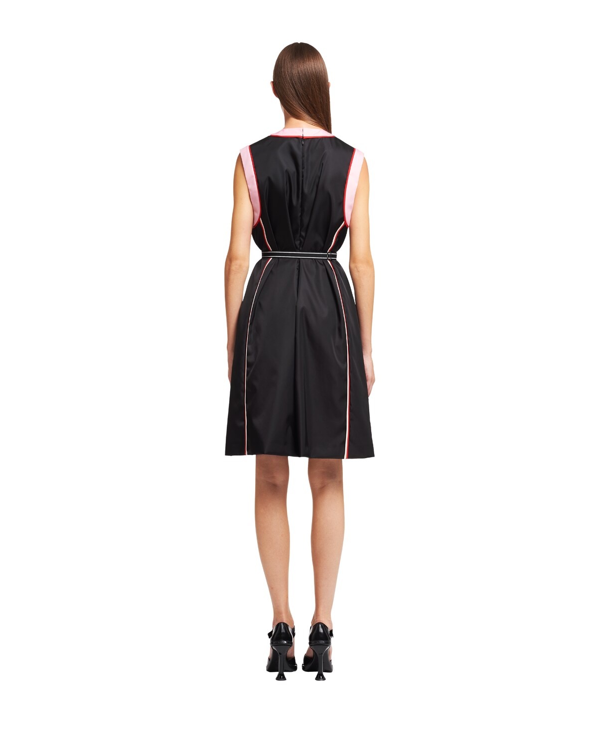 Sleeveless Re-Nylon gabardine dress - 4