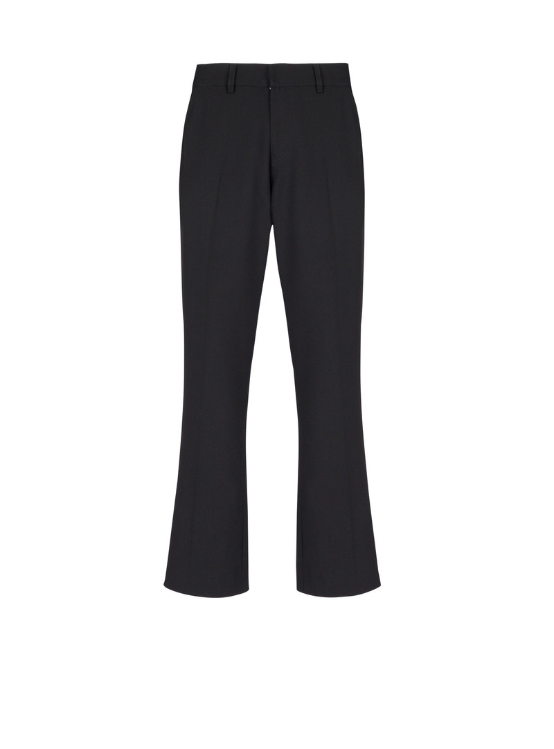 Flared trousers in double crepe 1