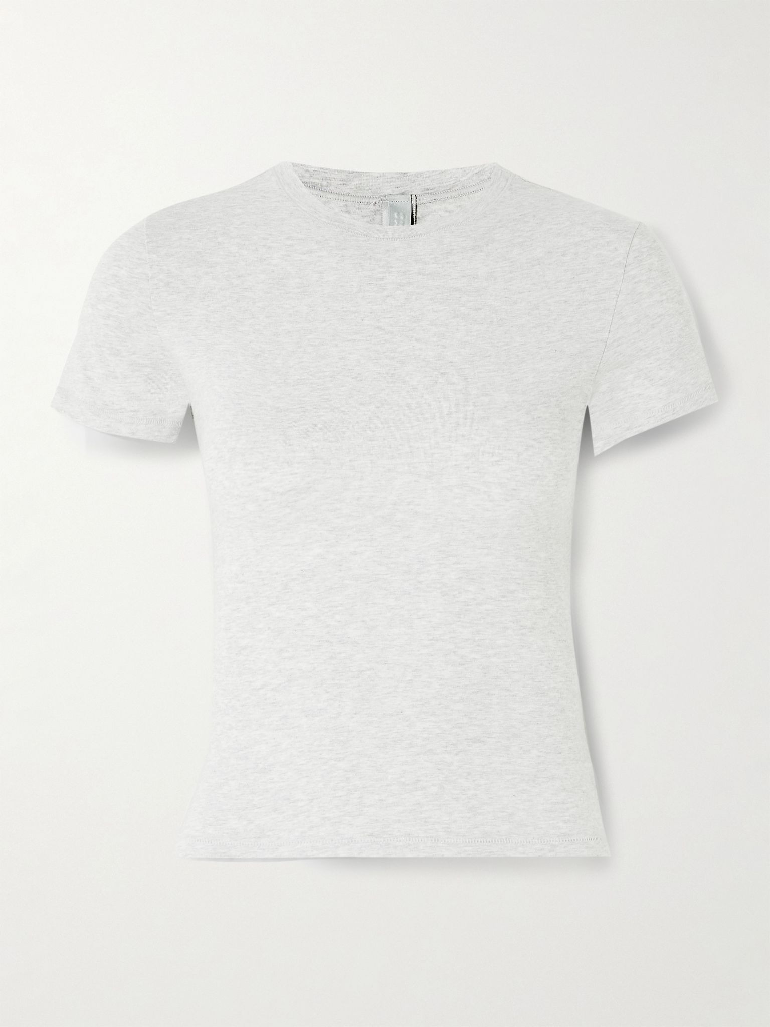 Stretch-cotton jersey T-shirt - Light Heather Grey Light gray - 1