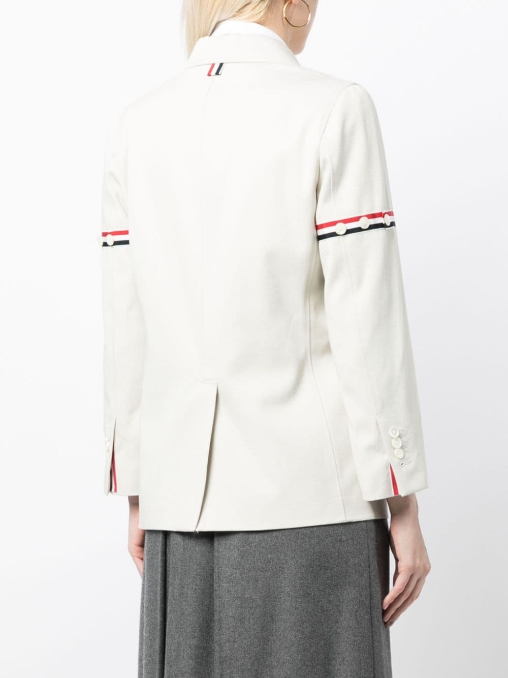 RWB-stripe cotton blazer - 4