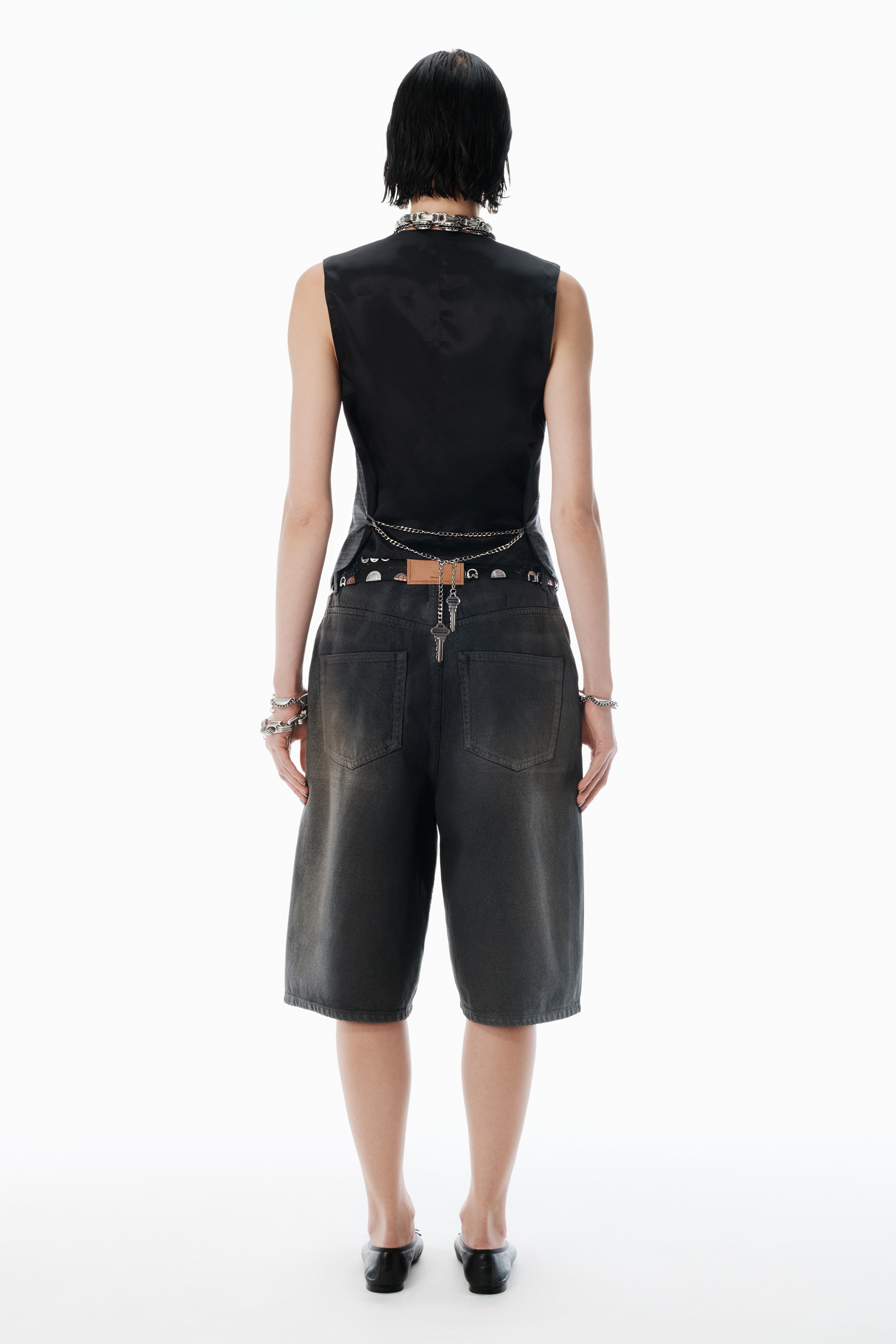 Grey Wool-Blend Vest with chain-link - 4