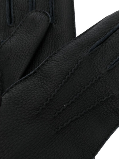 Brioni touch-strap leather gloves outlook