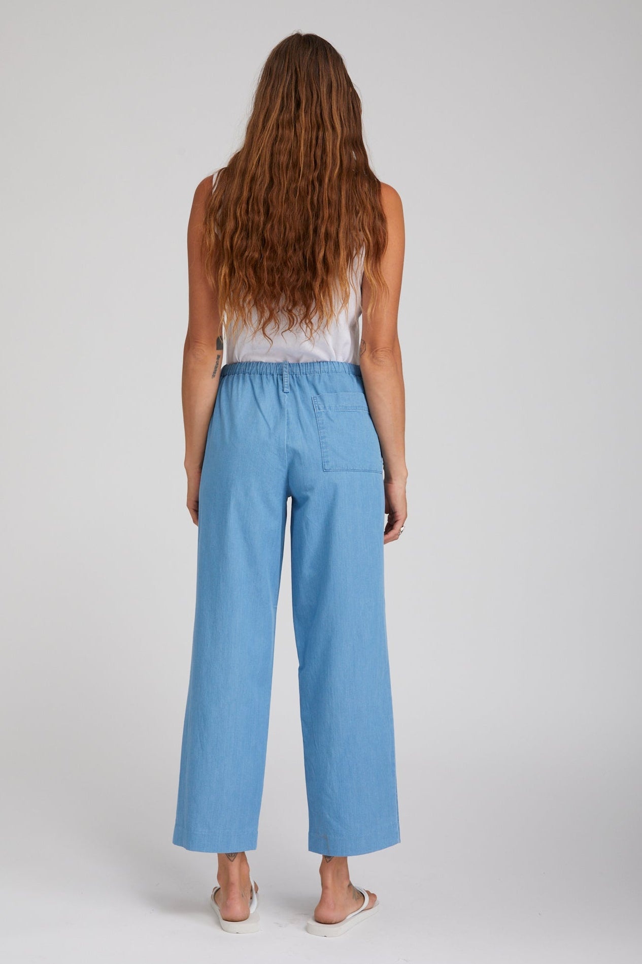 DANIELLE CHAMBRAY AMALFI PANTS - 7