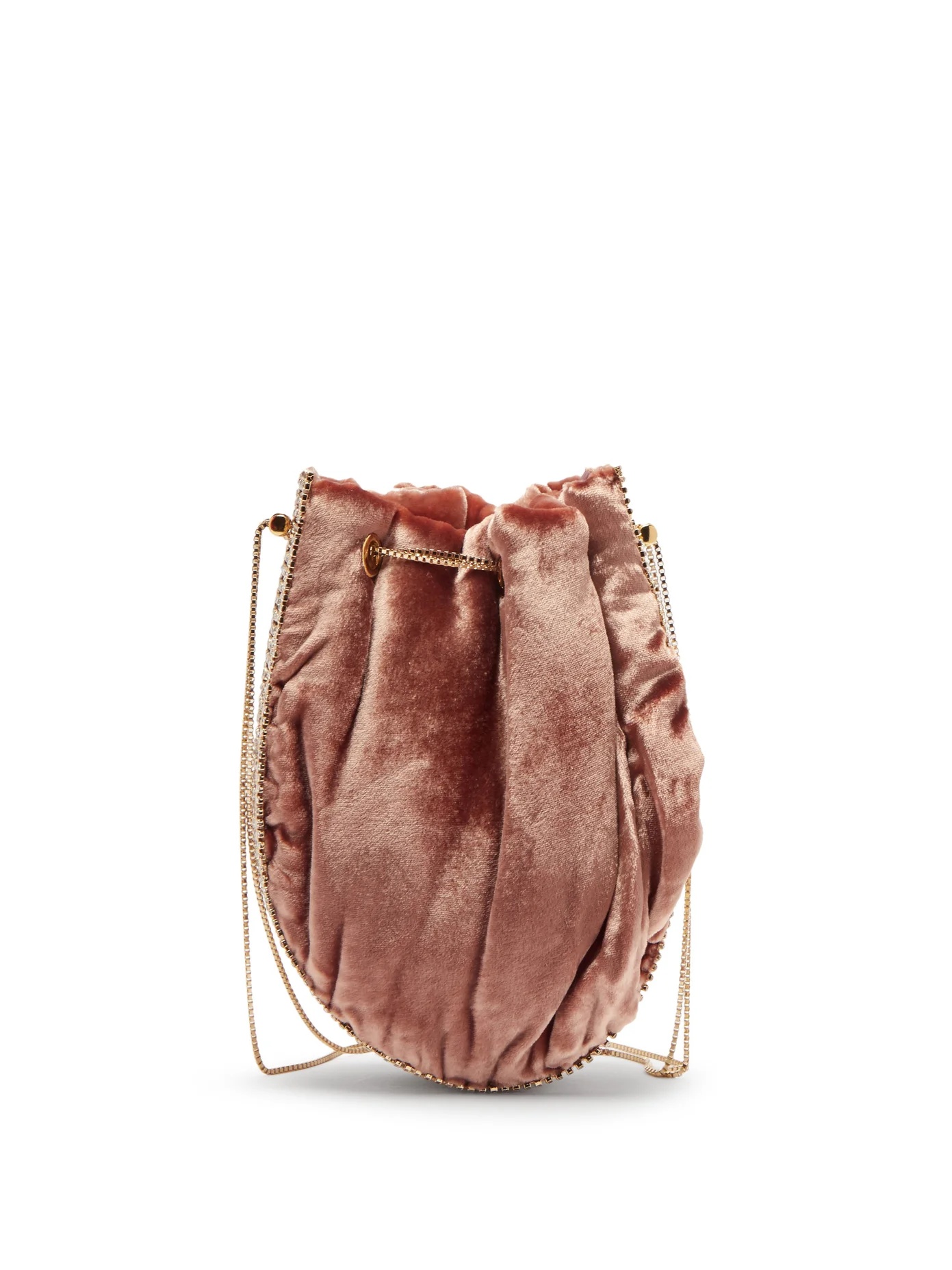 Istanbul crystal-embellished velvet shoulder bag - 1