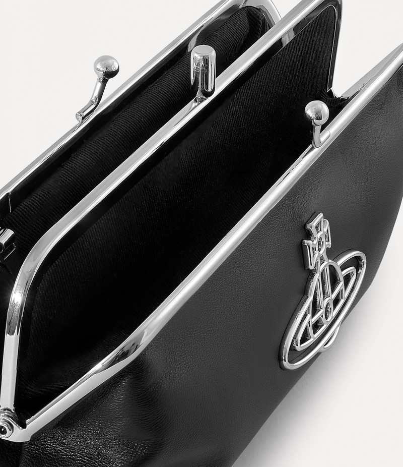 NAPPA THIN LINE ORB FRAME PURSE WITH CHAIN 3