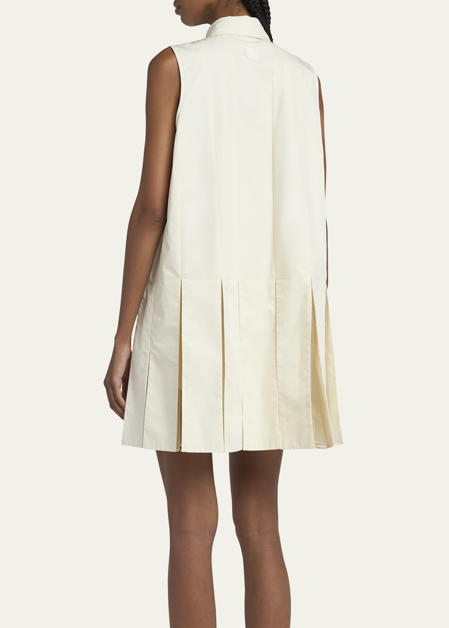 Snap-Front Sleeveless Godet Dress - 3