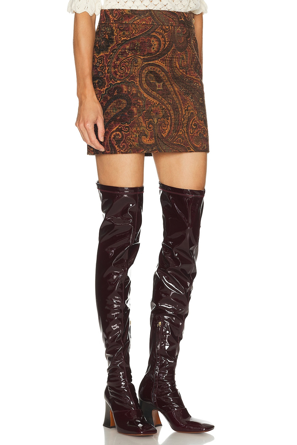 Wool Paisley Skirt - 2