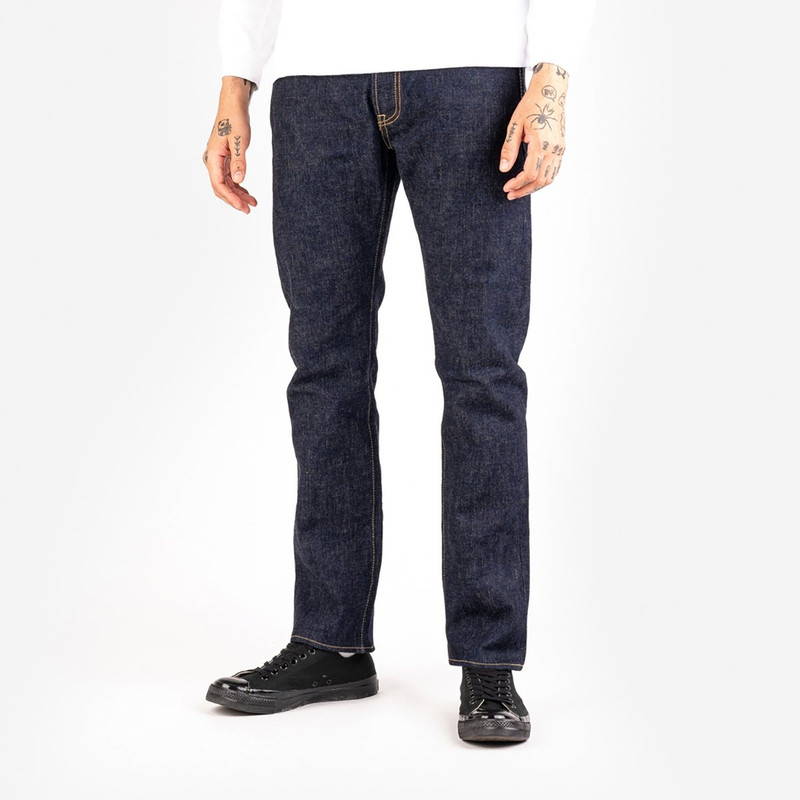 Iron Heart IH-777S-18 18oz Vintage Selvedge Denim Slim Tapered Cut Jeans - Indigo outlook