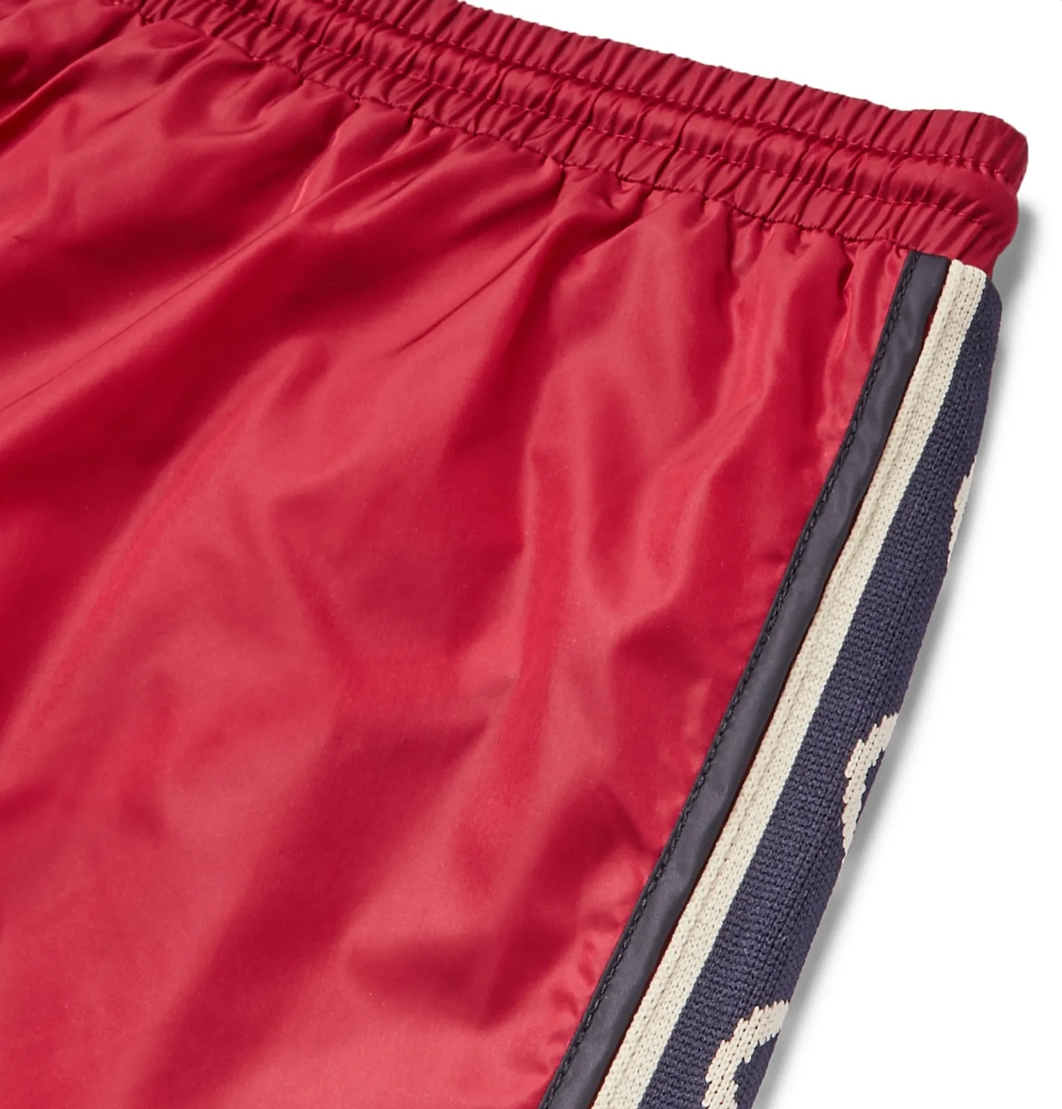 Slim-Fit Mid-Length Logo Webbing-Trimmed Swim Shorts - 4