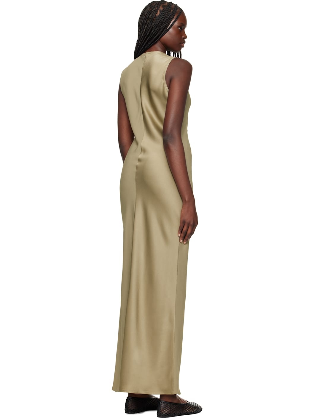 Taupe Straight Maxi Dress - 3