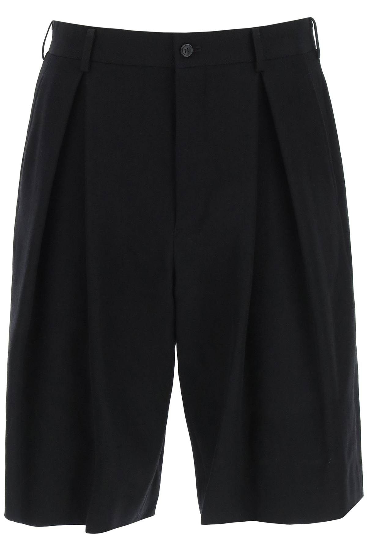 WOOL TWILL SHORT TROUSERS - 1