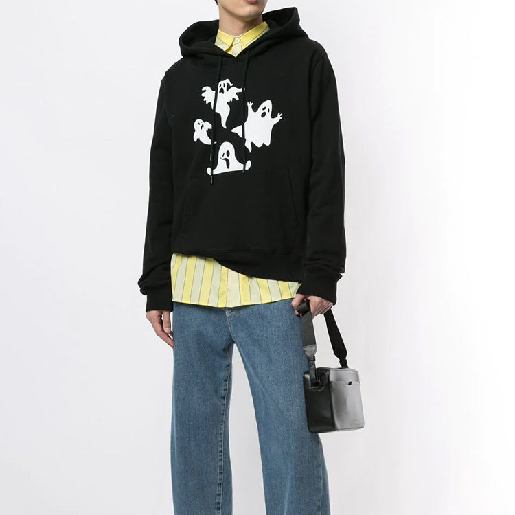 Off-White Ghost Mens Logo Long Sleeve Sweater OMBB034E20FLE0061001 - 4