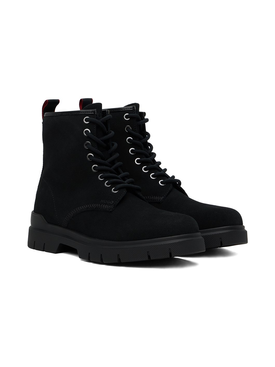 Black Embossed Boots - 4