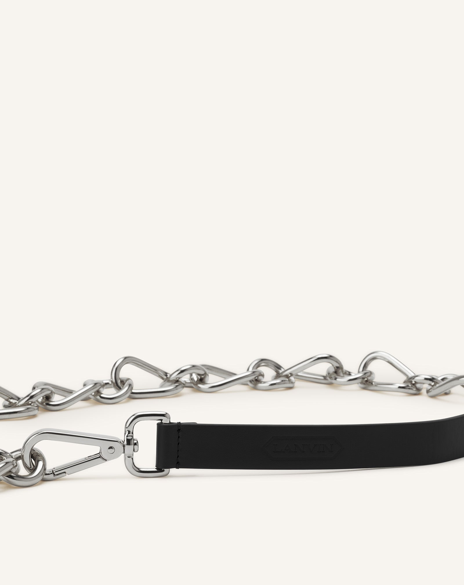CATCH BY LANVIN LEATHER AND METAL CHAIN BELT - 3