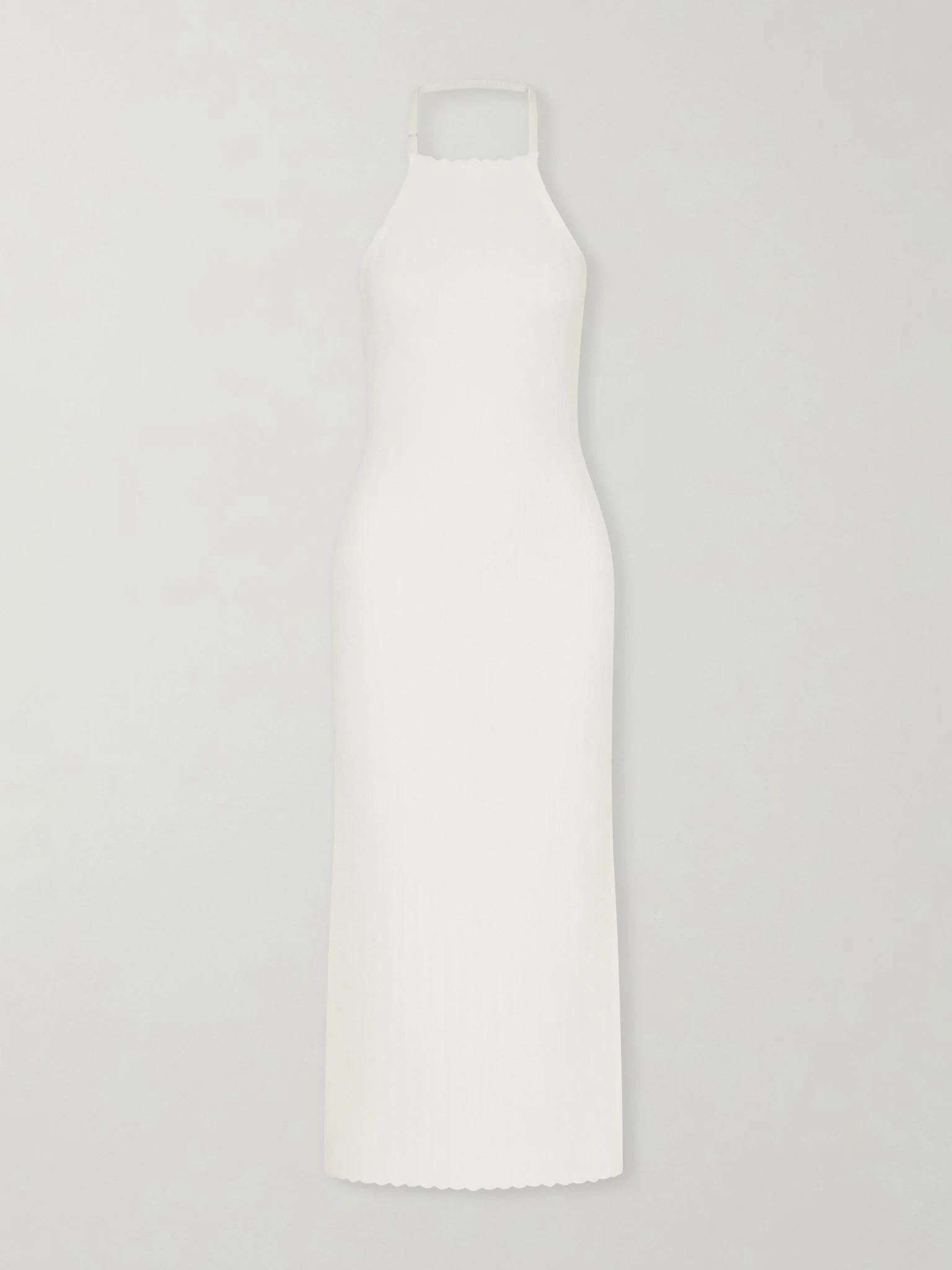 Tablier midi knit dress Off-white - 1