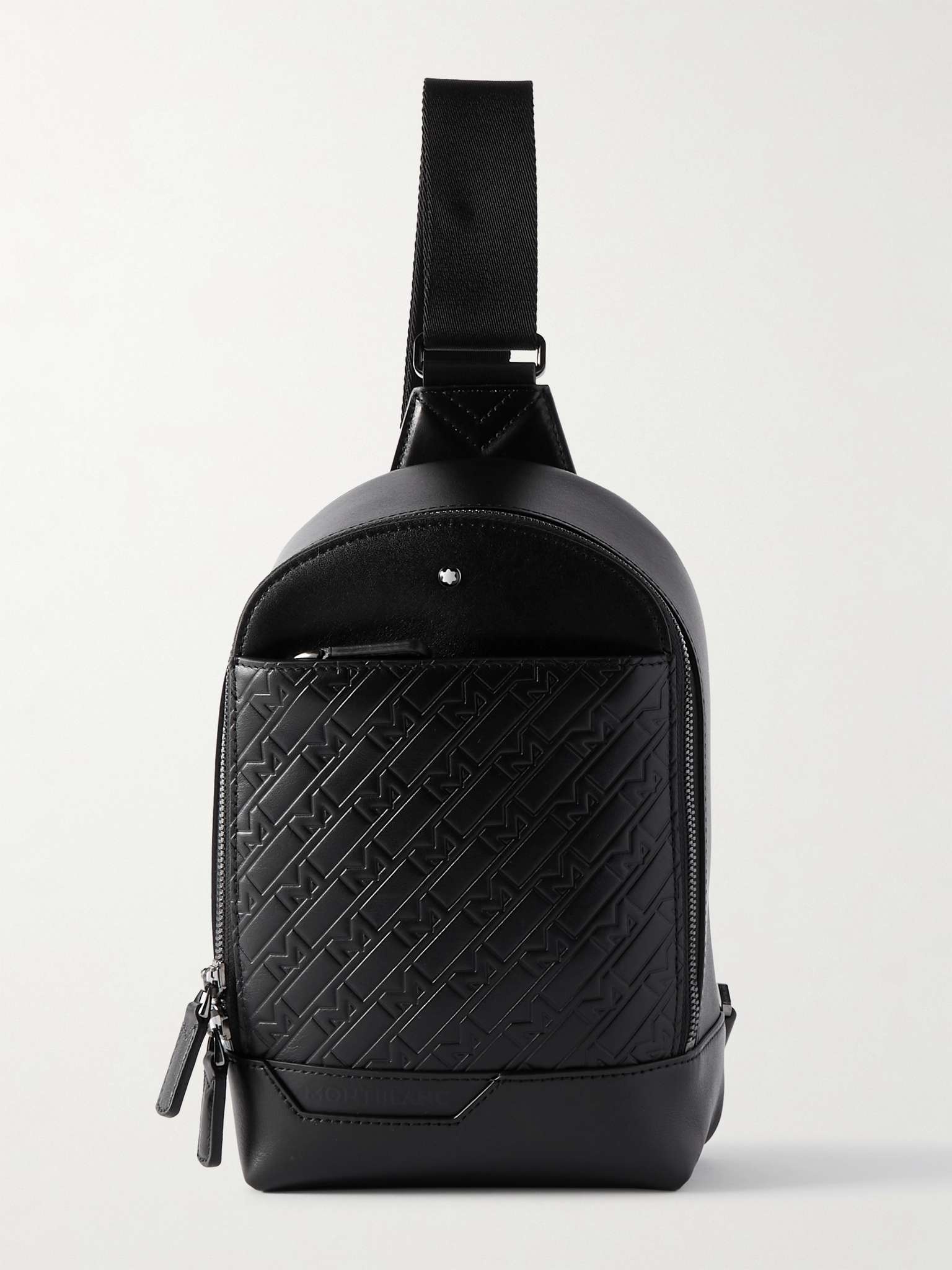 M_Gram 4810 Logo-Embossed Leather Sling Backpack - 1