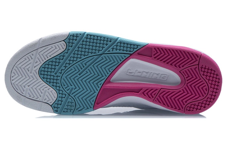 (WMNS) Li-Ning Classic Basketball Shoes 'White Blue Pink' AGBR082-1 - 5