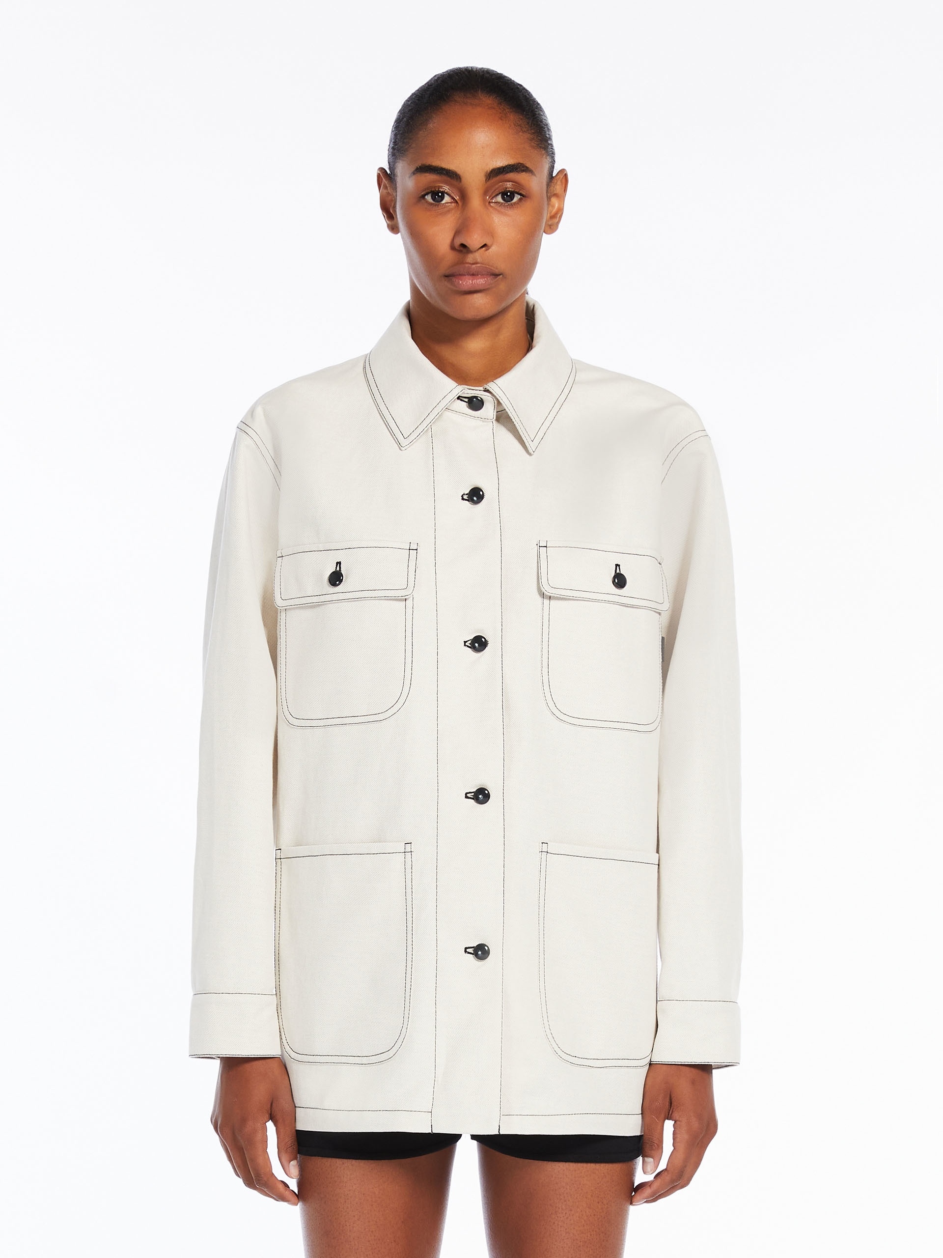 Cotton and linen drill jacket - 3