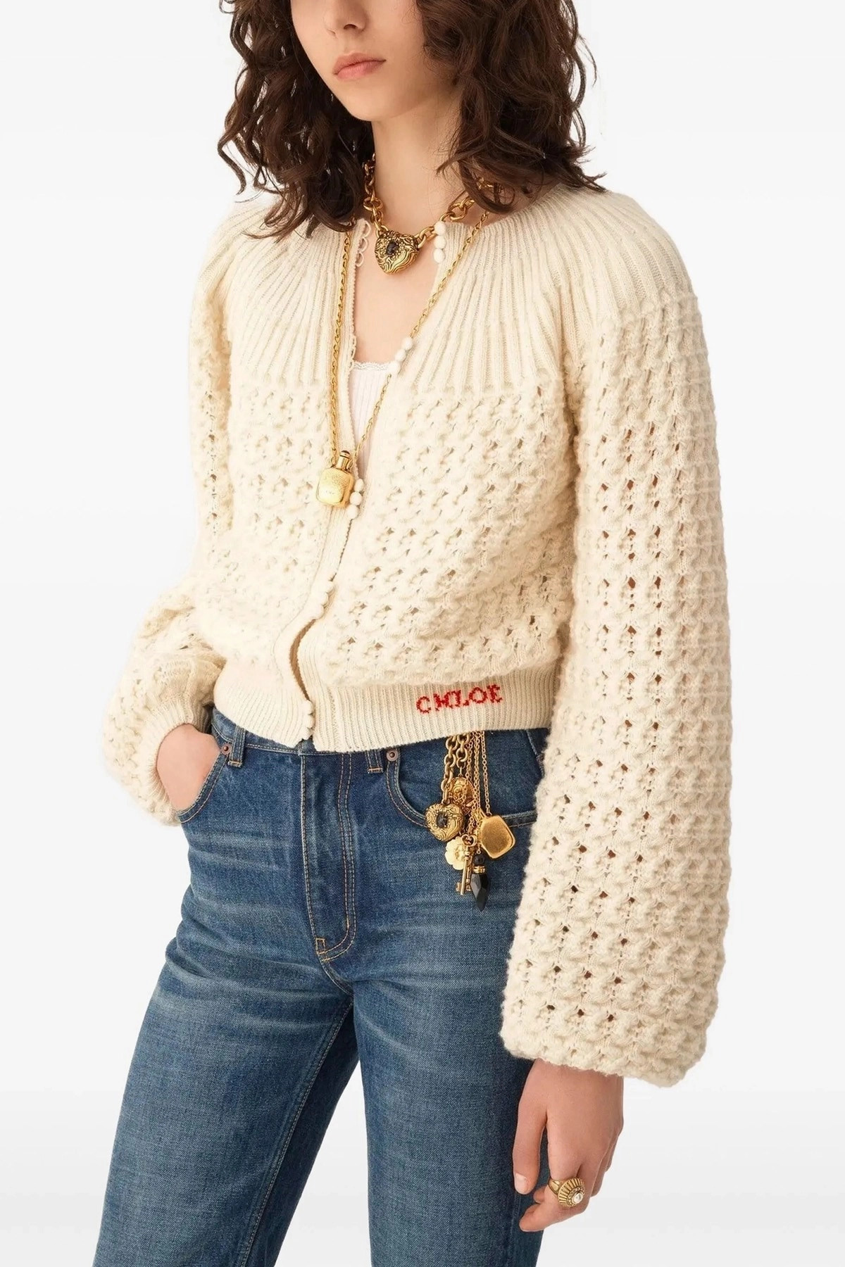 Jacquard logo cardigan - 2