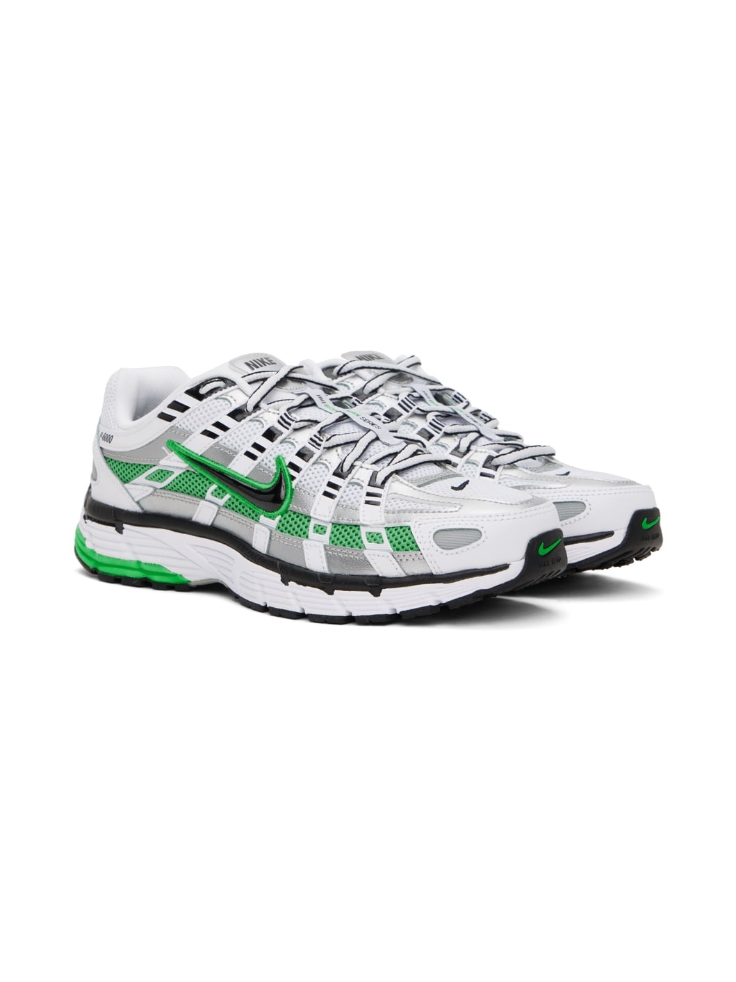 White & Green P-6000 Sneakers - 4