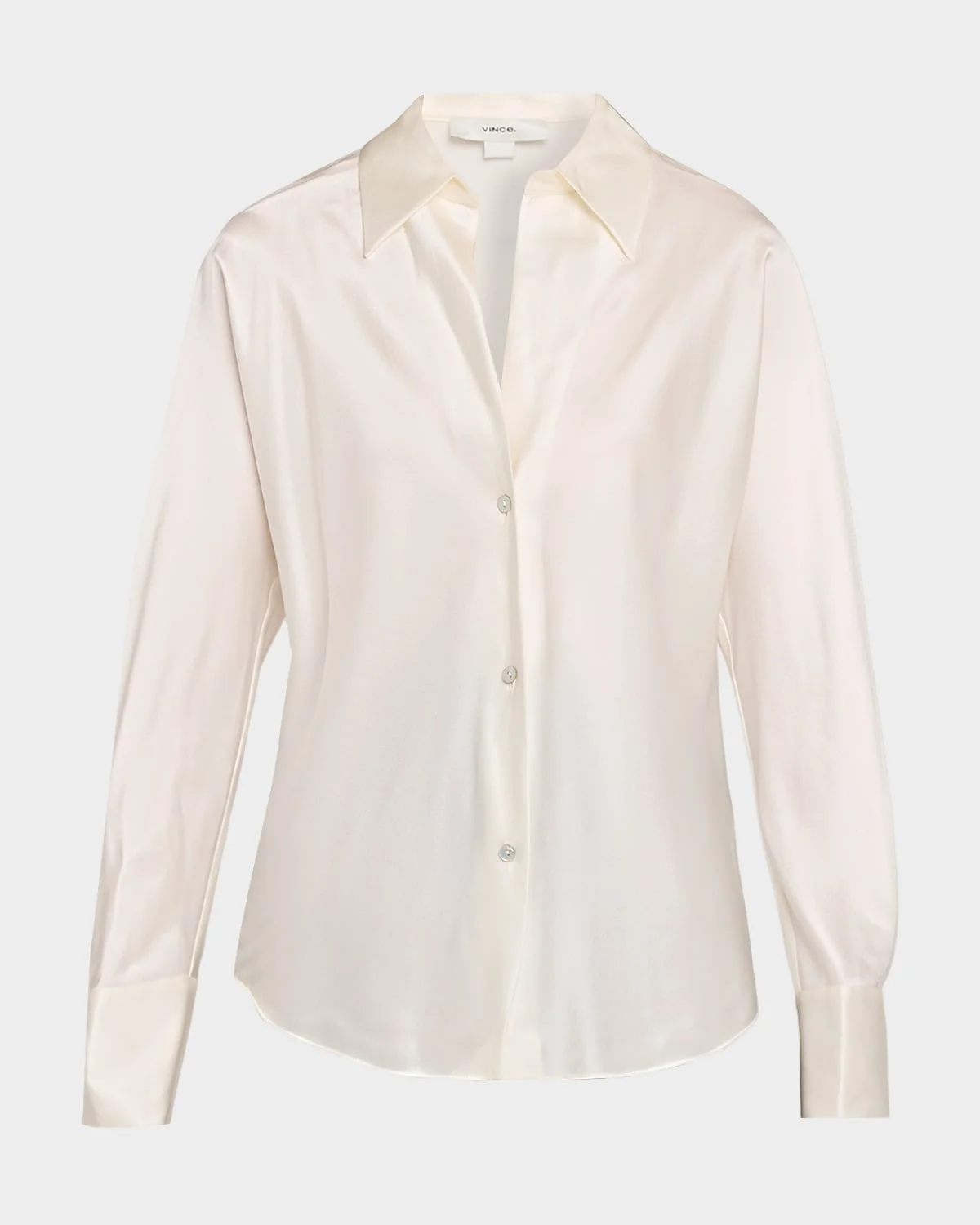 Bias Silk Long-Sleeve Blouse - 1