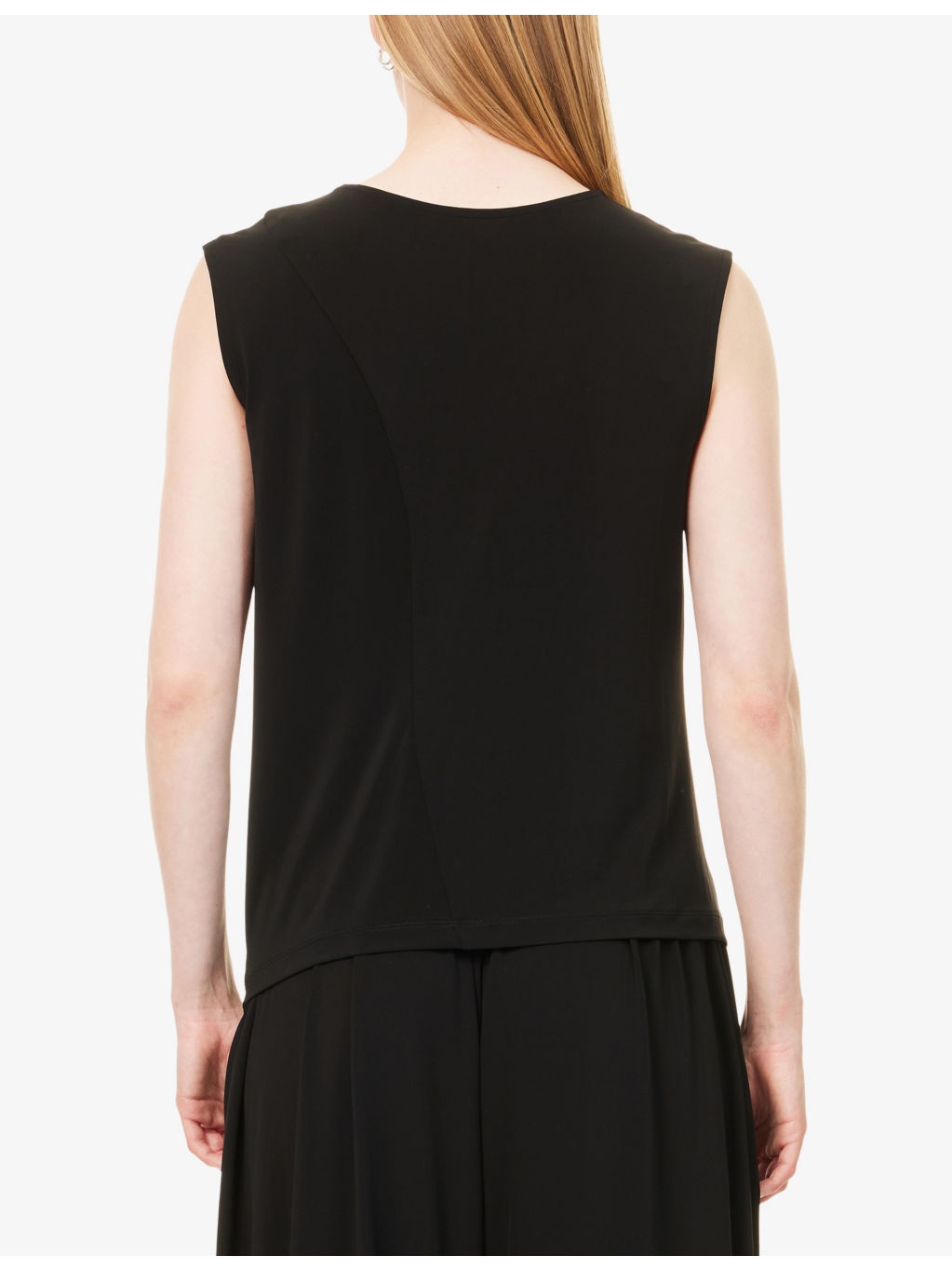 Draped Sleeveless Woven Top - 4