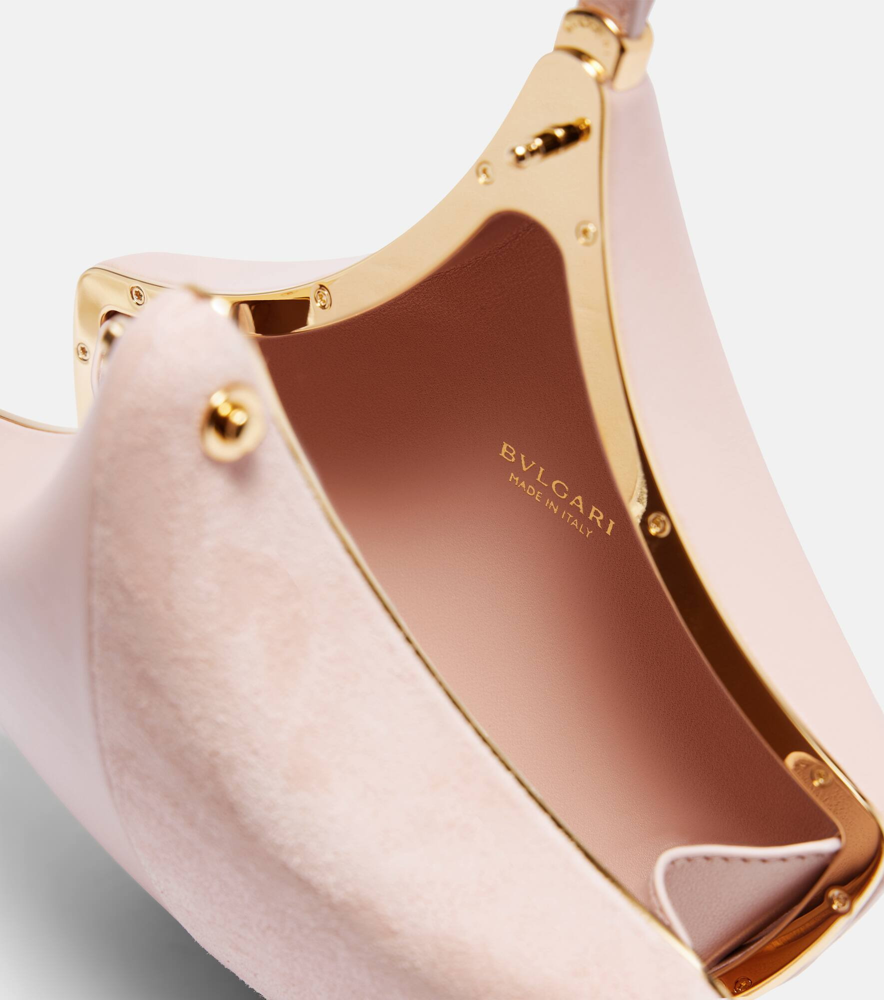 Gingko leather and suede clutch - 3
