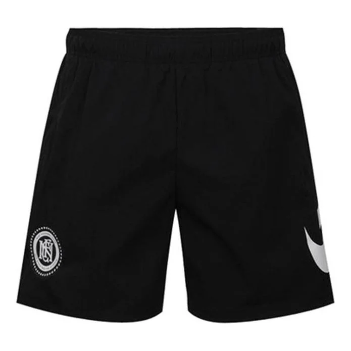 Men's Nike Pants Large Logo Solid Color Sports Soccer/Football Shorts Black AQ0665-010 - 1