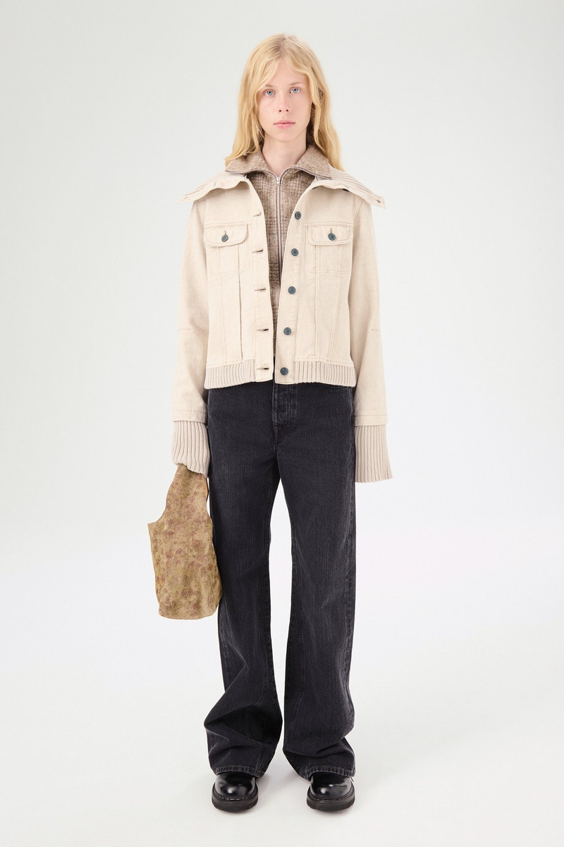 Our Legacy Knitted Lasso Jacket Ghost Attic Wash Denim outlook