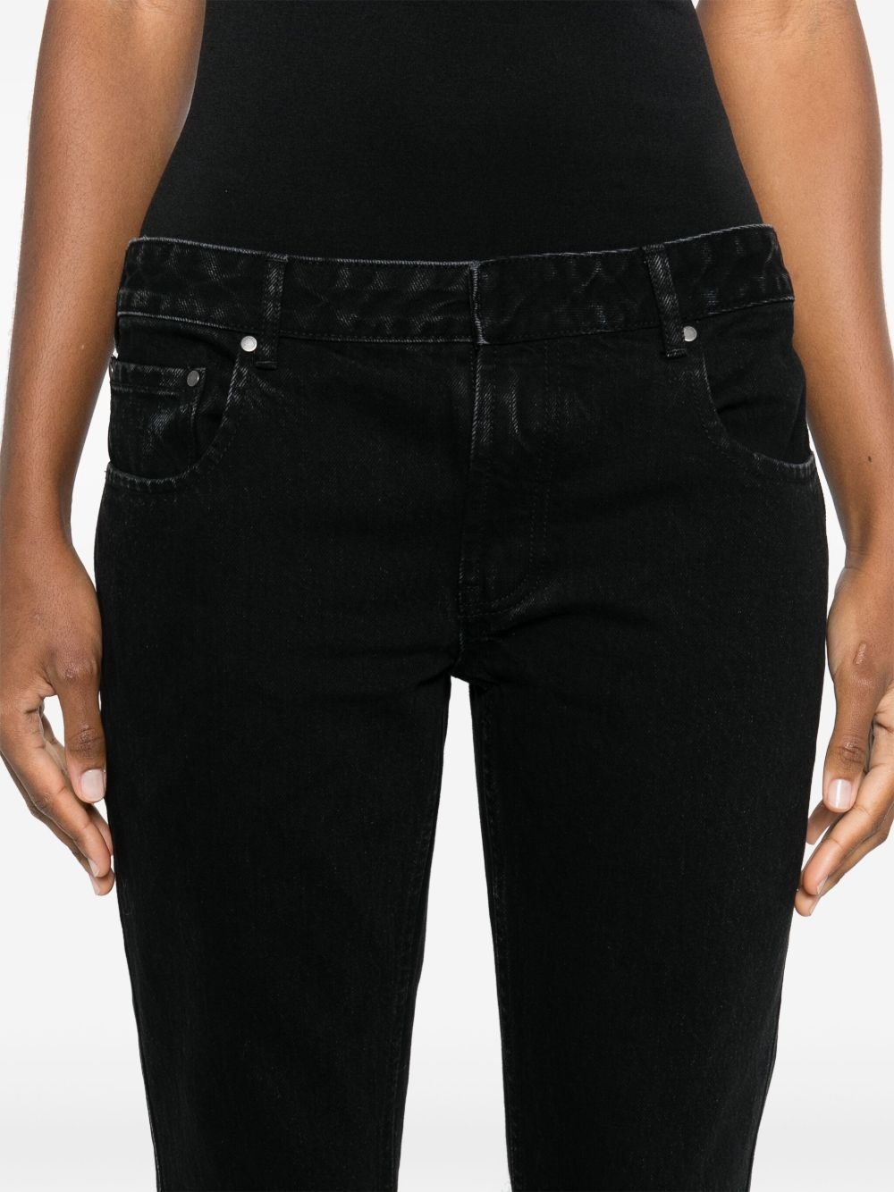 mid-rise flared jeans - 5