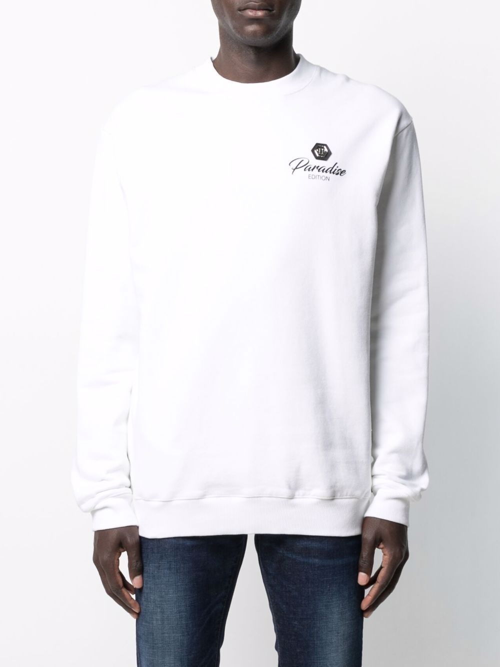 logo-patch long-sleeved sweater - 3