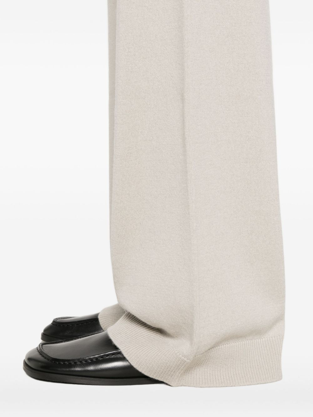 elasticated-waistband wool-blend trousers - 5