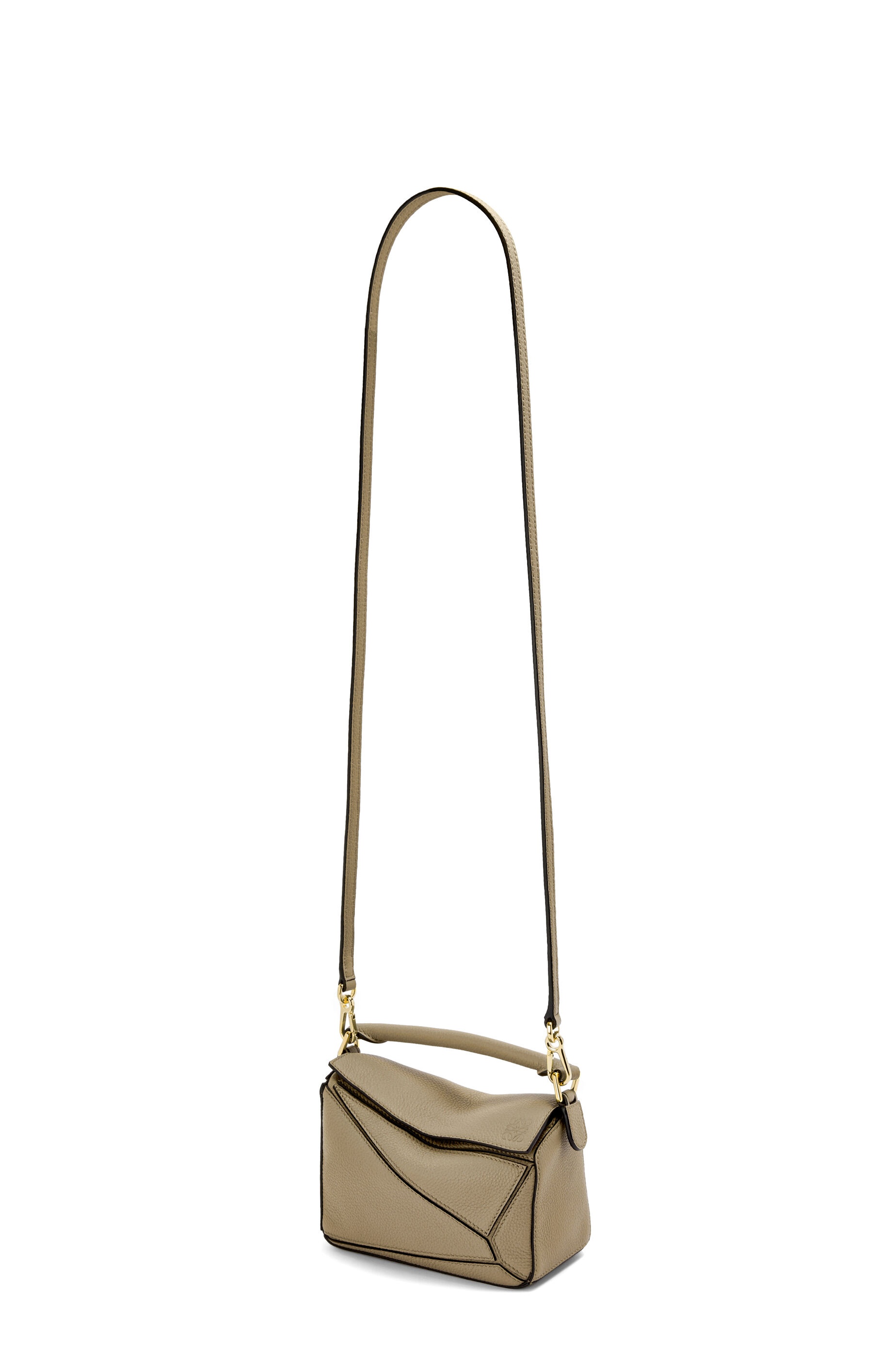 Loewe Small Puzzle Bag In Soft Grained Calfskin Leather In Artichoke Green